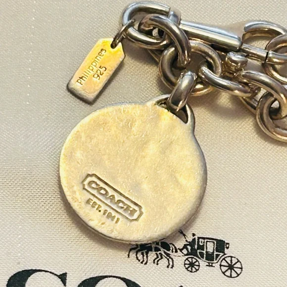 Coach 925 Sterling Silver Charm Bracelet - Picture 6 of 14